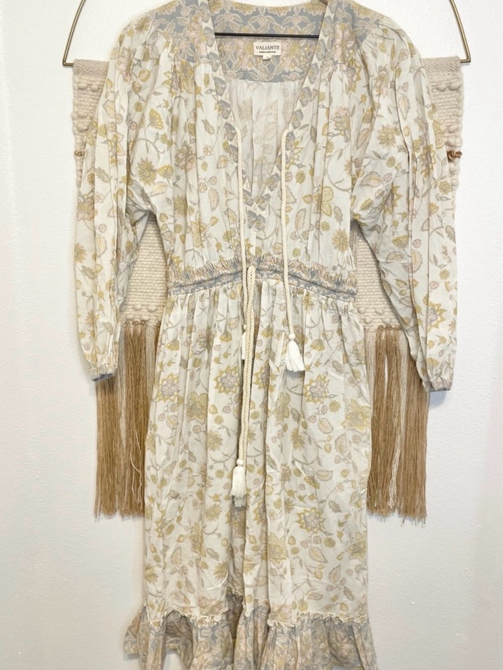 Valiante Boho Floral Long Sleeve Dress S